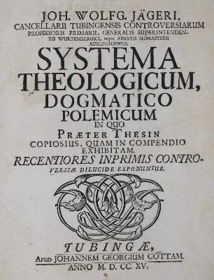 Bild Nr.1: 135-363 Jäger,J.W.: (Alte Drucke, Handschriften und Theologie)