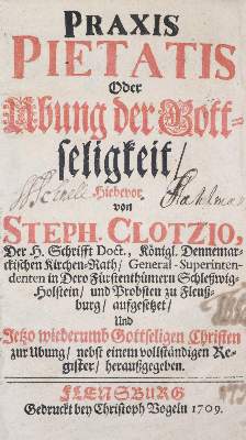 Bild Nr.1: 135-378 Klotz,S.: (Alte Drucke, Handschriften und Theologie)