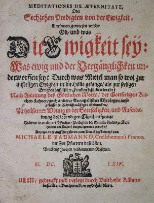 Bild Nr.1: 135-38 Baumann,M.: (Alte Drucke, Handschriften und Theologie)