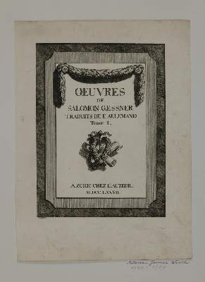 Bild Nr.3: 135-3833 Gessner, Salomon: (Künstlergraphik)