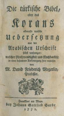 Bild Nr.1: 135-384 Megerlin,D.F. (Übers.).: (Koran)