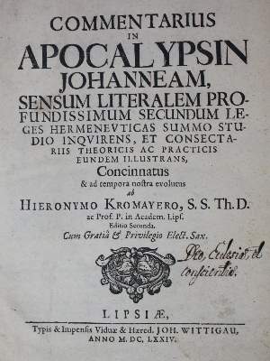 Bild Nr.1: 135-385 Kromayer,H.: (Alte Drucke, Handschriften und Theologie)