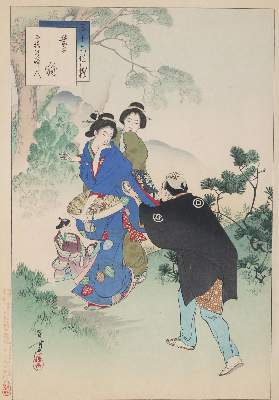 Bild Nr.1: 135-3956 Gekko, Ogata: (Künstlergraphik, Japan)