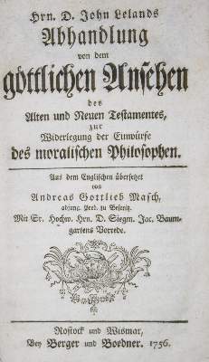 Bild Nr.1: 135-402 Leland,J.: (Alte Drucke, Handschriften und Theologie)