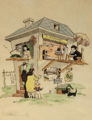 Bild Nr.1: 135-4035 Maenner, Helmut: (Künstlergraphik, Karikatur)