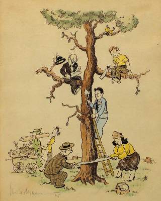 Bild Nr.2: 135-4035 Maenner, Helmut: (Künstlergraphik, Karikatur)