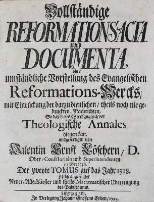Bild Nr.1: 135-410 Löscher,V.E.: (Alte Drucke, Handschriften und Theologie)