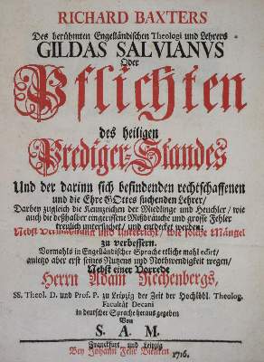 Bild Nr.1: 135-42 Baxter,R.: (Alte Drucke, Handschriften und Theologie)