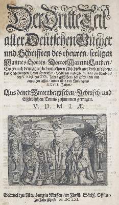 Bild Nr.1: 135-423 Luther,M.: (Alte Drucke, Handschriften und Theologie)