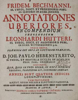 Bild Nr.1: 135-43 Bechmann,F.: (Alte Drucke, Handschriften und Theologie)
