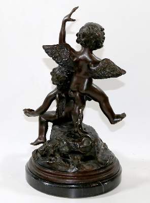 Bild Nr.2: 135-4446 Zwei musizierende Putti.: (Künstlergraphik, Skulpturen - Plastiken)