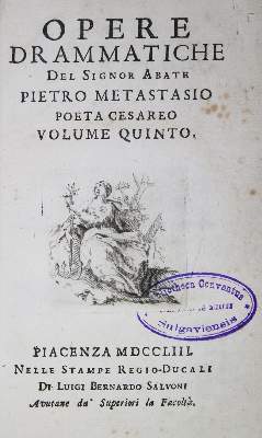 Bild Nr.1: 135-453 Metastasio,P.: (Alte Drucke, Handschriften und Theologie)