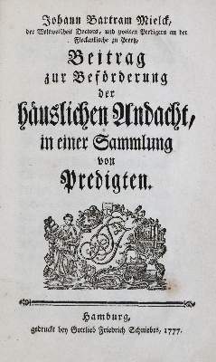 Bild Nr.1: 135-455 Mielck,J.B.: (Alte Drucke, Handschriften und Theologie)