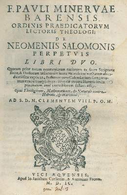 Bild Nr.1: 135-456 Minerva,P.: (Alte Drucke, Handschriften und Theologie)