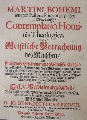 Bild Nr.1: 135-46 Behm,M.: (Alte Drucke, Handschriften und Theologie)