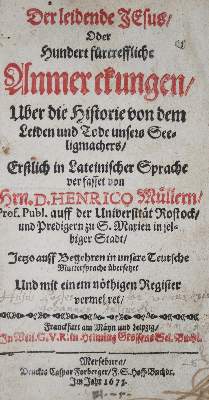Bild Nr.1: 135-466 Müller,H.: (Alte Drucke, Handschriften und Theologie)