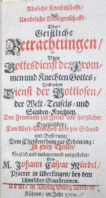 Bild Nr.1: 135-474 Mürdel,J.C.: (Alte Drucke, Handschriften und Theologie)