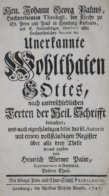 Bild Nr.1: 135-493 Palm,J.G.: (Alte Drucke, Handschriften und Theologie)
