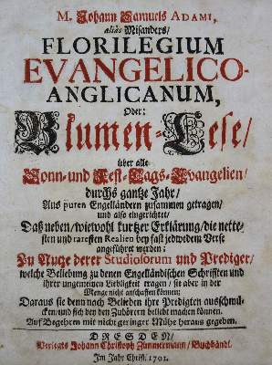 Bild Nr.1: 135-5 Adami,J.S.: (Alte Drucke, Handschriften und Theologie)