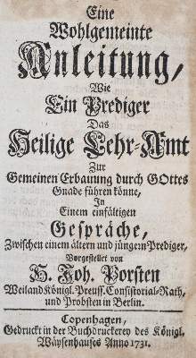 Bild Nr.1: 135-515 Porst,J.: (Alte Drucke, Handschriften und Theologie)
