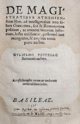 Bild Nr.1: 135-520 Postel,G.: (Alte Drucke, Handschriften und Theologie)