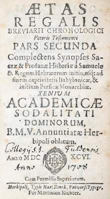 Bild Nr.1: 135-53 Aetas Regalis: (Bibeln)