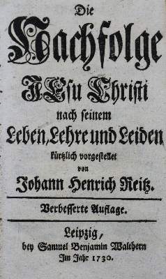 Bild Nr.2: 135-536 Reitz,J.H.: (Alte Drucke, Handschriften und Theologie)