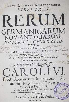 Bild Nr.1: 135-538 Rhenanus,B.: (Alte Drucke, Handschriften und Theologie)