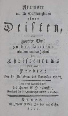 Bild Nr.1: 135-549 Roustan,A.J.: (Alte Drucke, Handschriften und Theologie)