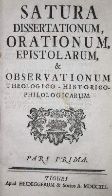 Bild Nr.1: 135-558 Satura dissertationum,: (Alte Drucke, Handschriften und Theologie)