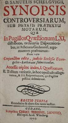 Bild Nr.1: 135-561 Schelwig,S.: (Alte Drucke, Handschriften und Theologie)