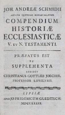 Bild Nr.1: 135-567 Schmidt,J.A.: (Alte Drucke, Handschriften und Theologie)