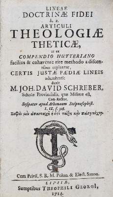 Bild Nr.1: 135-569 Schreber,J.D.: (Alte Drucke, Handschriften und Theologie)