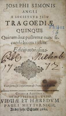 Bild Nr.1: 135-584 Simons,J. (d.i. E.Lobb).: (Alte Drucke, Handschriften und Theologie)