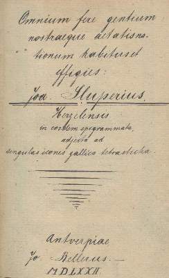 Bild Nr.7: 135-587 (Sluperius,J.: (Alte Drucke, Handschriften und Theologie)