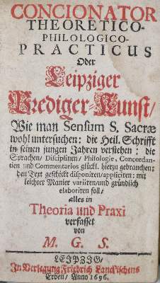 Bild Nr.1: 135-593 S(teinbrecher),G.: (Alte Drucke, Handschriften und Theologie)
