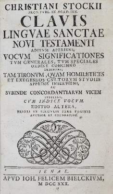 Bild Nr.2: 135-596 Stock,C.: (Alte Drucke, Handschriften und Theologie)