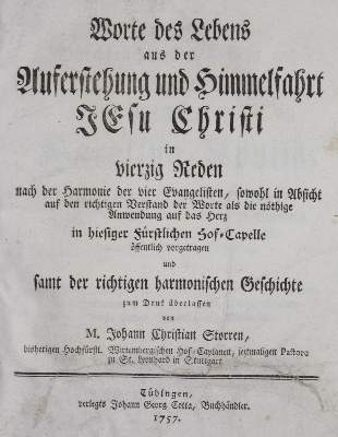 Bild Nr.1: 135-597 Storr,J.C.: (Alte Drucke, Handschriften und Theologie)