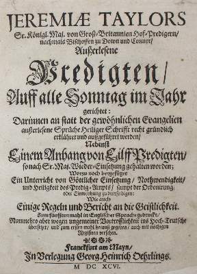 Bild Nr.1: 135-607 Taylor,J.: (Alte Drucke, Handschriften und Theologie)