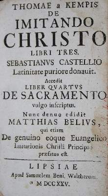 Bild Nr.1: 135-614 Thomas a Kempis.: (Alte Drucke, Handschriften und Theologie)