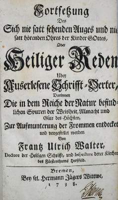 Bild Nr.1: 135-642 Walther,F.U.: (Alte Drucke, Handschriften und Theologie)