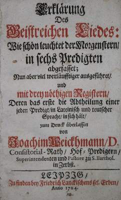 Bild Nr.1: 135-646 Weickhmann,J.: (Alte Drucke, Handschriften und Theologie)