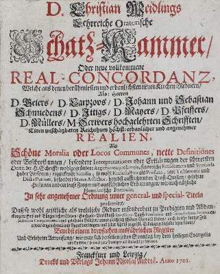 Bild Nr.1: 135-647 Weidling,C.: (Alte Drucke, Handschriften und Theologie)