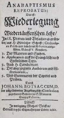 Bild Nr.1: 135-653 Botsack,J.: (Wiedertäufer)