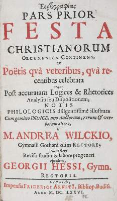 Bild Nr.1: 135-655 Wilke,A.: (Alte Drucke, Handschriften und Theologie)