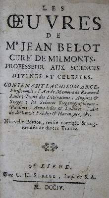 Bild Nr.2: 135-709 Belot,J.: (Grenzwissenschaften und Okkultismus, Chiromantie)