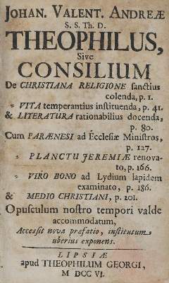 Bild Nr.1: 135-719 Andreä,J.V.: (Grenzwissenschaften und Okkultismus, Rosenkreuzer)
