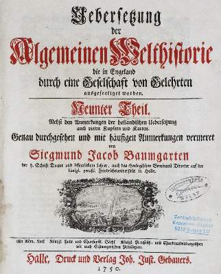 Bild Nr.2: 135-725 Baumgarten,S.J.: (Judaica)