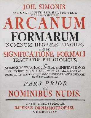 Bild Nr.1: 135-734 Simonis,J.: (Judaica)