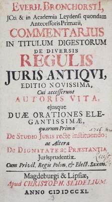 Bild Nr.1: 135-741 Bronkhorst,E.: (Juridica und Kriminologie)